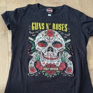 Harley-Davidson Black Guns N' Roses Skull Tee